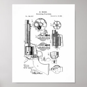 Póster Mason Revolving Fire-arm Patent