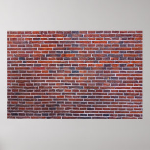 Póster Masonería de ladrillos en la pared