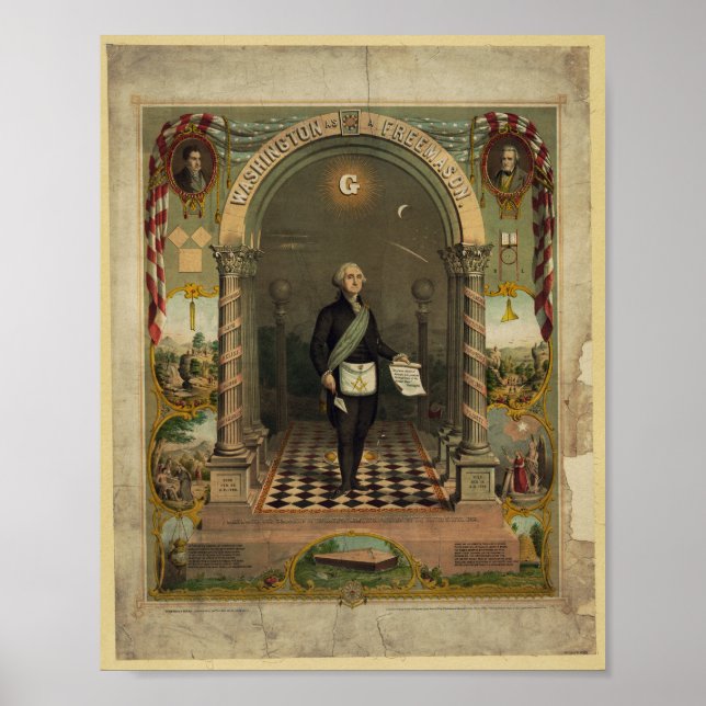 Póster Masonic George Washington (Frente)