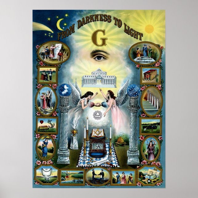 Poster Masonic Hazen Masonic Masonic Hazen de arte (Frente)