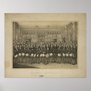 Póster Masonic Memorial Freemason Freemasonry