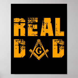 Póster Masons Real Dad Masonic Mason Independencia del Pa