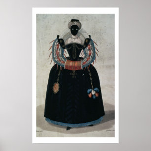 Póster Masquerade costume in the style of Henri III (colo
