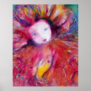 PÓSTER MASQUERADE VENECIANO/MÁSCARA EN ROJO