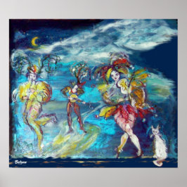 PÓSTER MASQUERADE VENECIANO / MÚSICA POR LA NOCHE