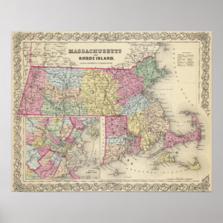Póster Massachusetts And Rhode Island 2