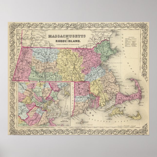 Póster Massachusetts And Rhode Island 2 (Frente)