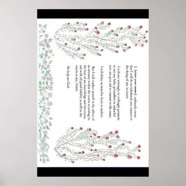 Póster Massachusetts Attorney's Oath (Frente)