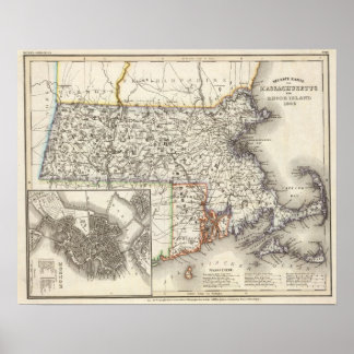 Póster Massachusetts, Rhode Island 2