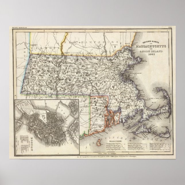 Póster Massachusetts, Rhode Island 2 (Frente)