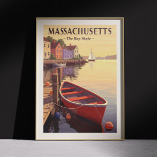 Póster Massachusetts vintage