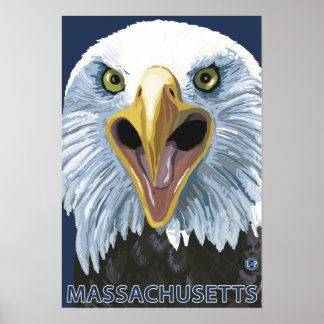 Póster MassachusettsEagle Arriba cerca