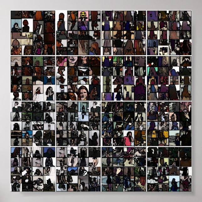 Póster Massive Faceless Collage (Frente)