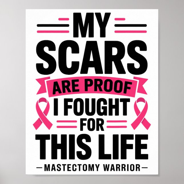 Póster Mastectomía Cáncer de Mama Gracioso 1 (Frente)