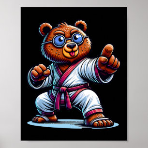 Póster Master Bear Karate Bear Artes Marciales Ursus Sens