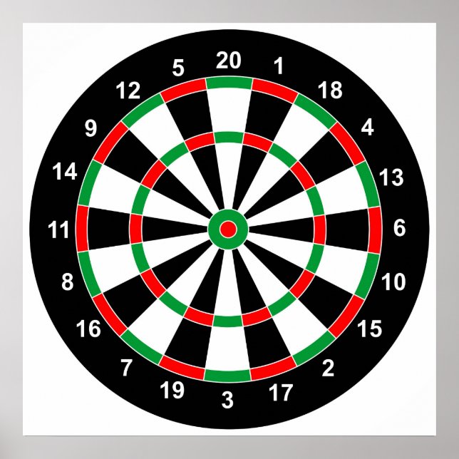 Póster Master Darts Board Basic Round Target Juego clásic (Frente)