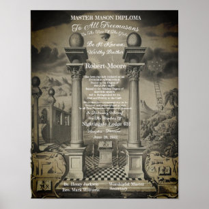 Póster Master Mason Diploma