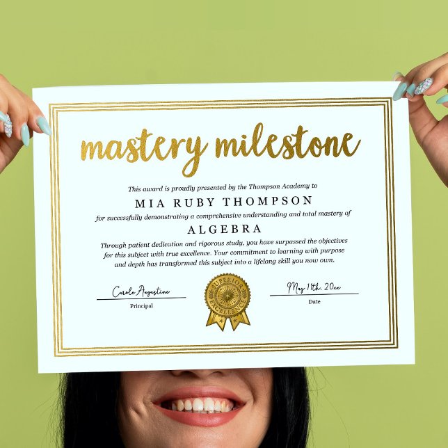 Póster Mastery Award Certificate (Subido por el creador)