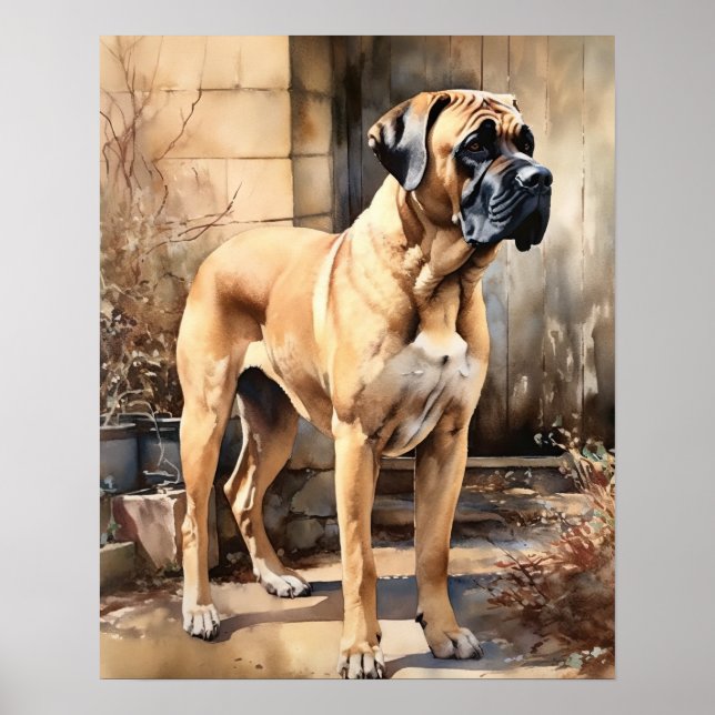 Póster Mastiff Dog Art Print Poster (Frente)