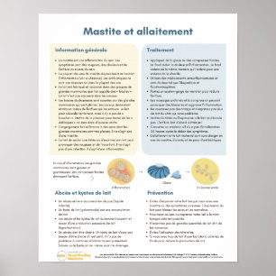 Póster Mastitis en Poster de lactancia (francés)