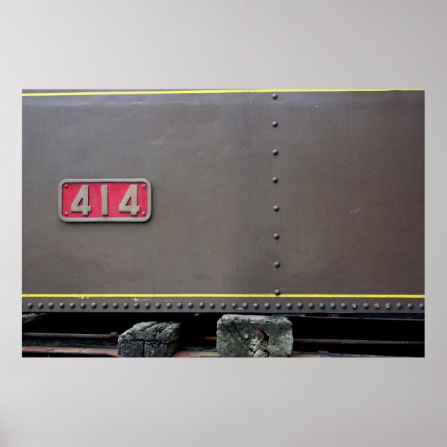 Póster Mastrou antiguo del tren que estoy abajo para el P (Frente)