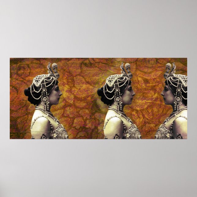 Póster Mata Hari: "Mujer hermosa, espía peligroso" (Frente)