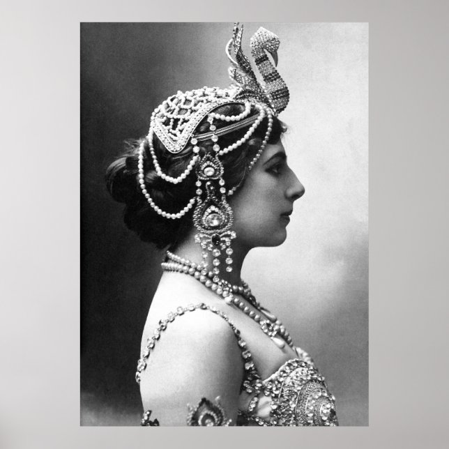 Póster Mata Hari: "Mujer hermosa, espía peligroso" (Frente)