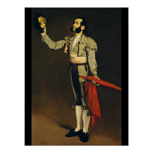 Póster Matador español por Edouard Manet (Anverso)