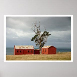 Póster Matanaka Farm Building Privy Schoolhouse Poster