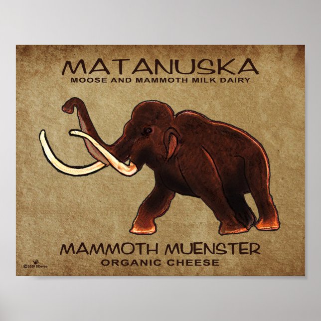 Póster Matanuska Mammoth Muenster Cheese (Frente)
