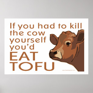 Póster Matar a la vaca - Vegetariano