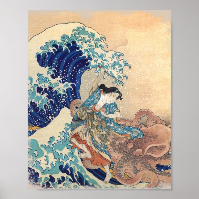 Póster Matar Al Octopus De Kanagawa (Frente)