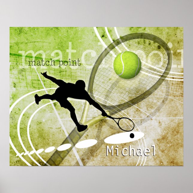 Póster Match Point II boy playing tennis (Frente)