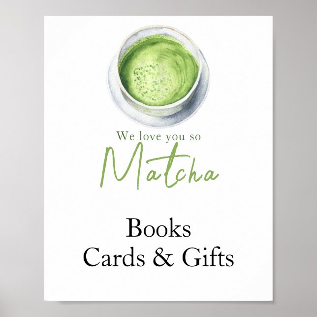Póster Matcha Latte - Books,  Cards and gifts baby shower (Frente)