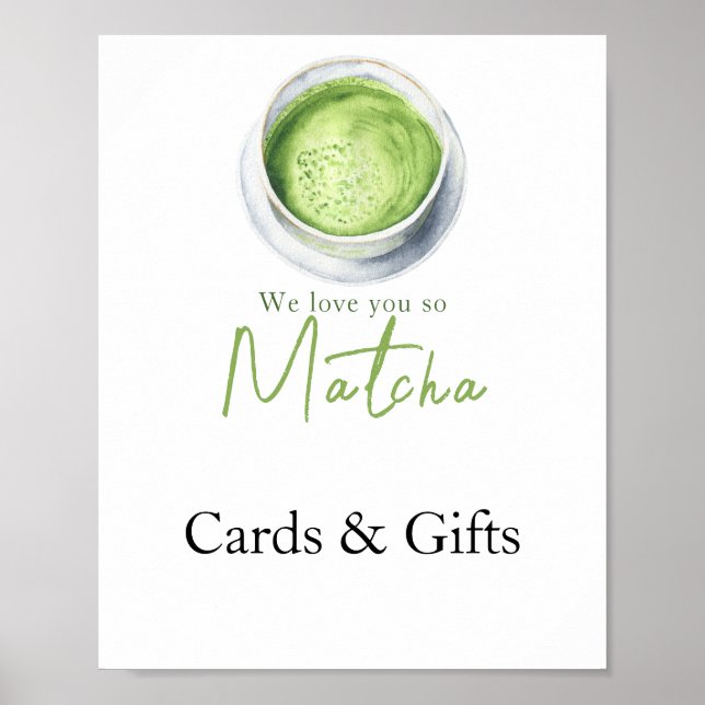 Póster Matcha Latte Cards and gifts baby shower (Frente)