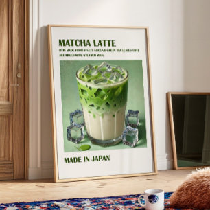 Póster Matcha Latte Print, Matcha Trendy Wall
