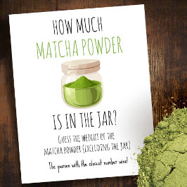 Póster Matcha Theme Party Game Sign