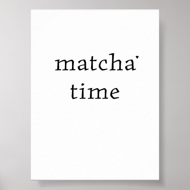 Póster Matcha time - minimalistic typography poster (Frente)