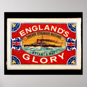 Póster matchbox Englands glory