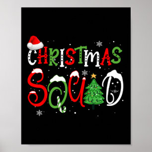 Póster Matchi, familia de árboles de navidad divertida, N