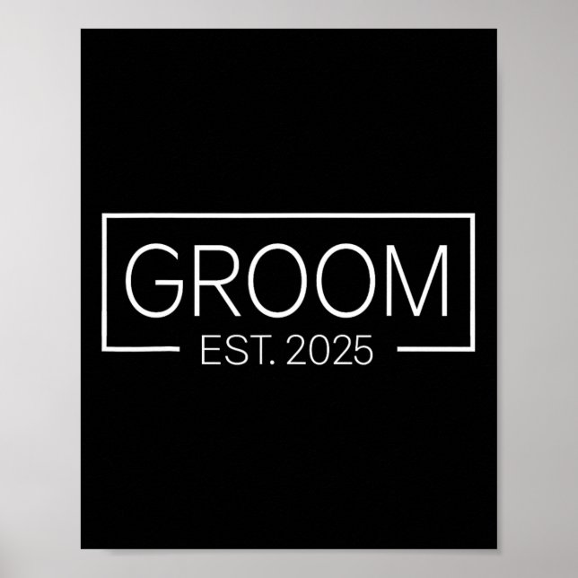 Póster Matching Bride Y Groom Casado 2025 Sr. Coupl (Frente)
