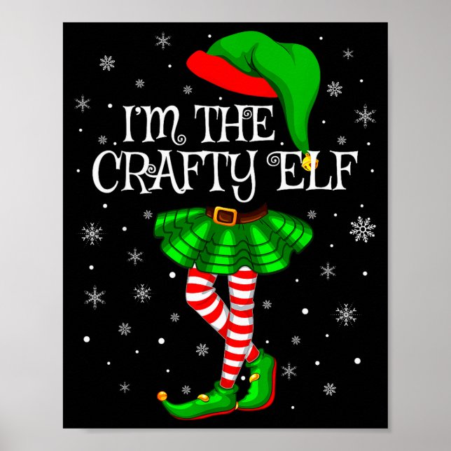 Póster Matching Family Group I'm The Crafty Elf Christmas (Frente)