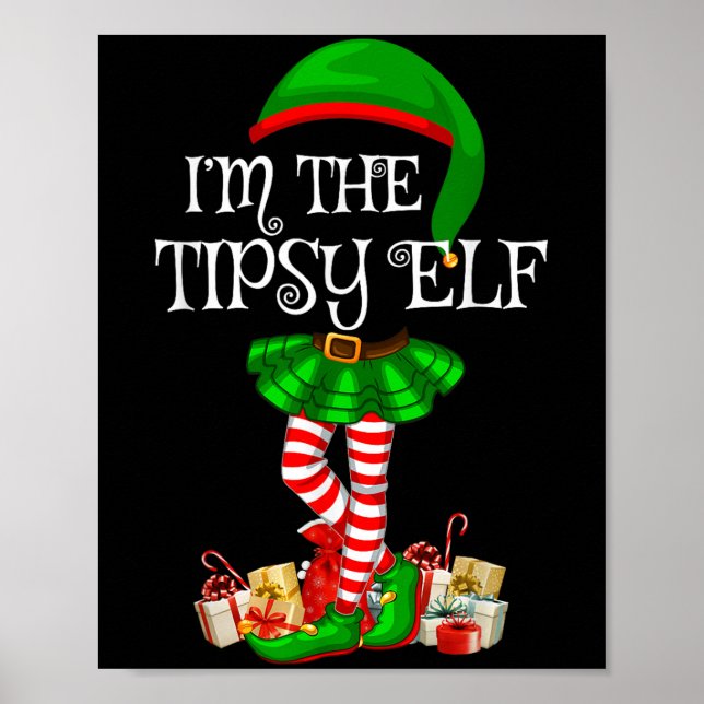 Póster Matching Family Group I'm The Tipsy Elf Christmas  (Frente)
