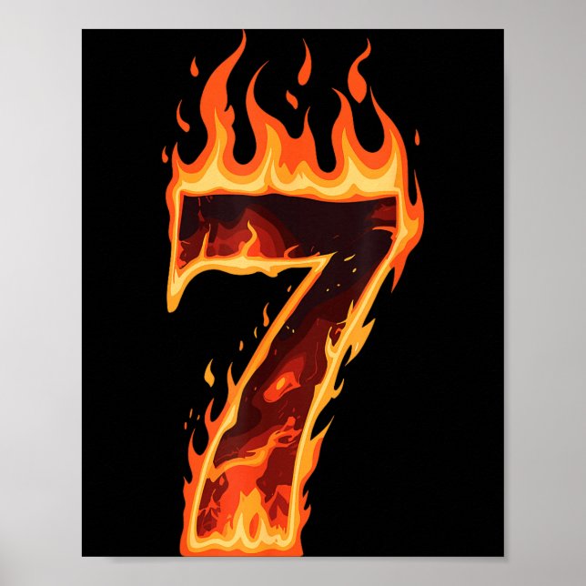 Póster Matching Six Seven Flaming Ice Funny Meme 67 Coupl (Frente)