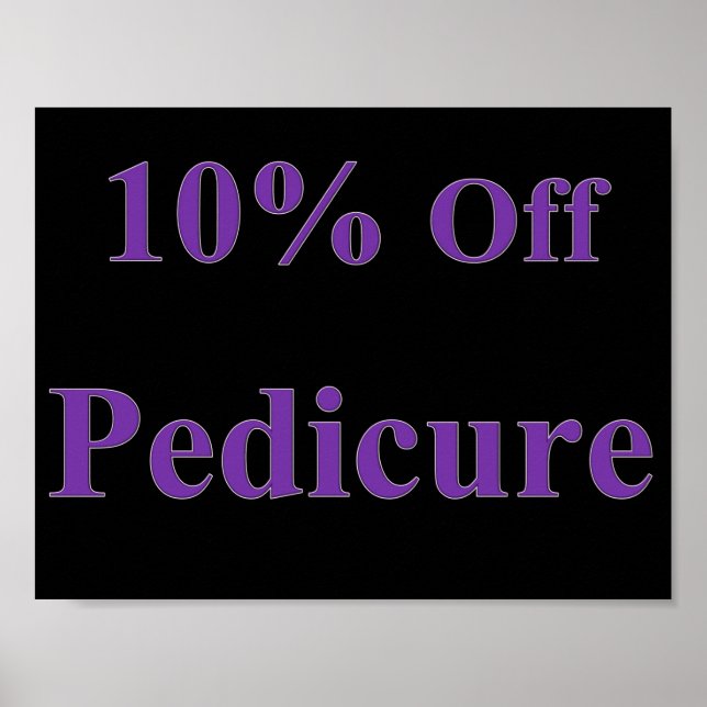 Póster Mate de 10% de descuento en pedicura (Frente)