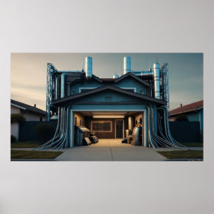 Póster mate de actualización de tecnología de gara