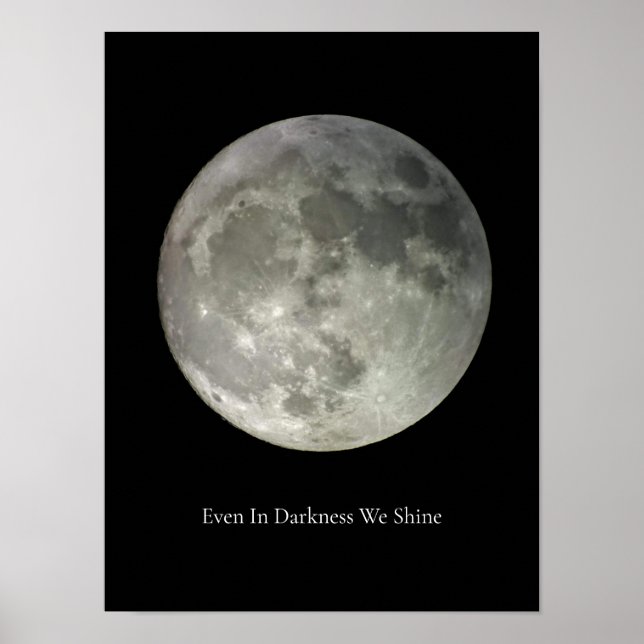 Póster Mate de Fotografía de Luna Llena Original (Frente)