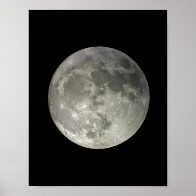 Póster Mate de Fotografía de Luna Llena Original (Frente)