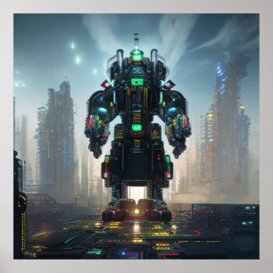 Póster mate de Robot 4