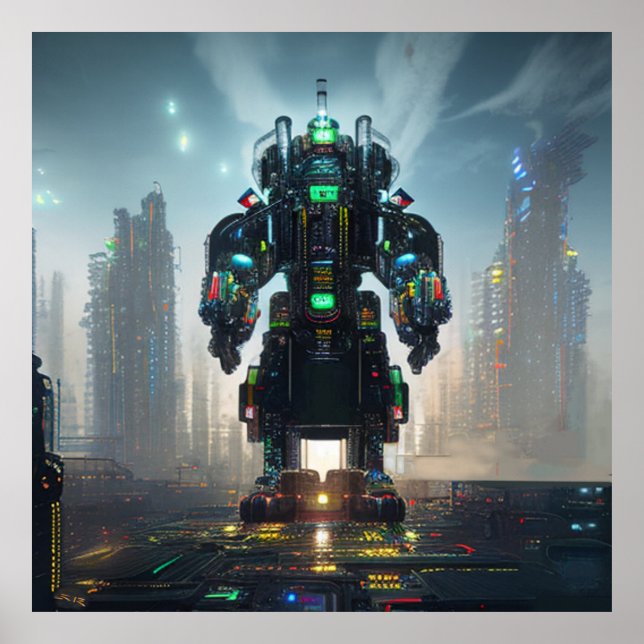 Póster mate de Robot 4 (Frente)